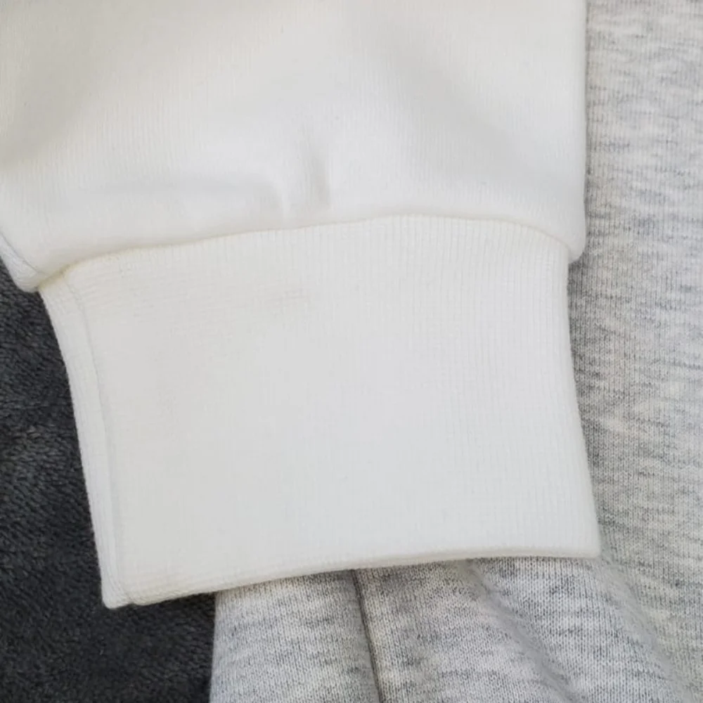 Adidas Hoodie Sport Open Hem White/LIGHT GREY  Size M Men's - Picture 14 of 16